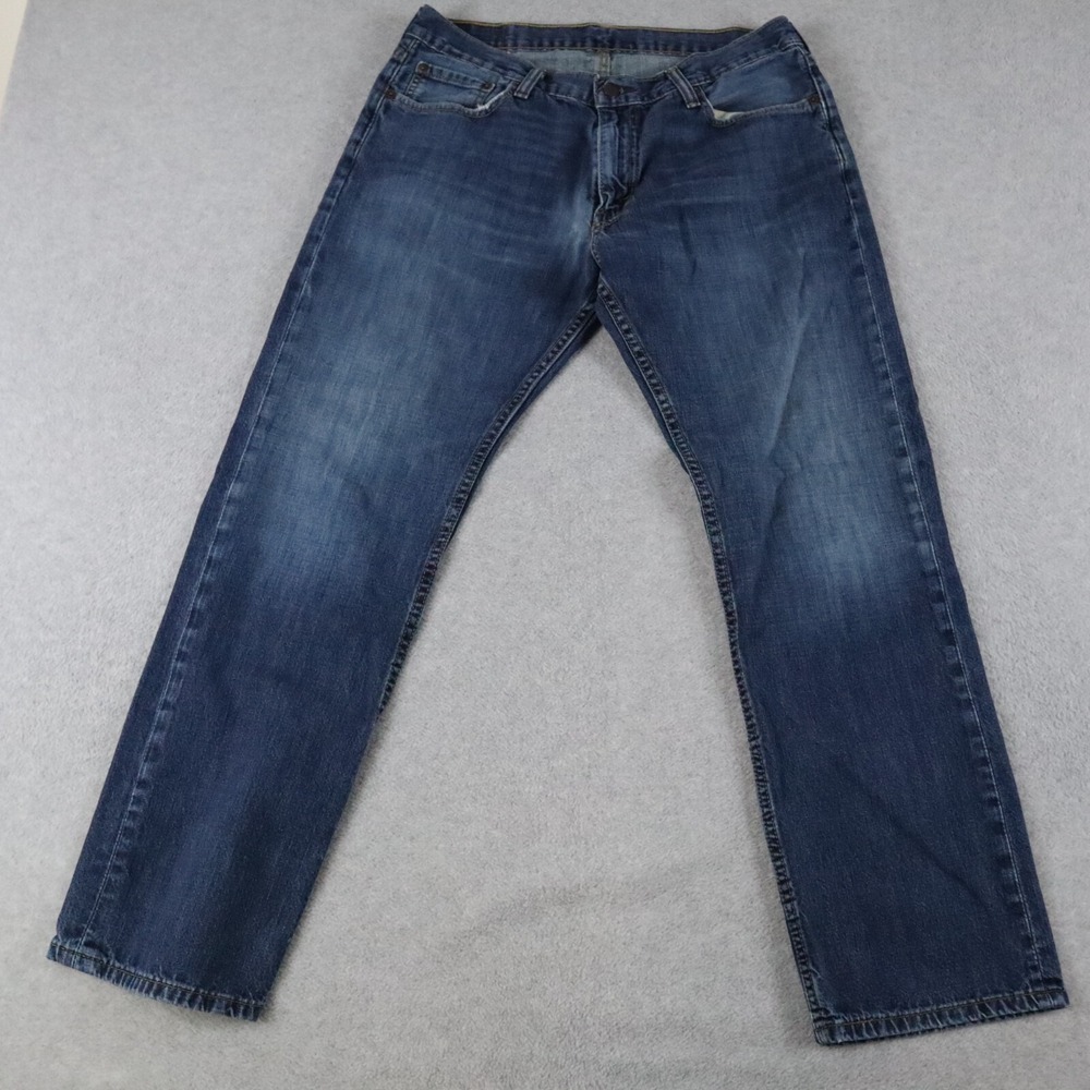 Levi's 514 Jeans Mens 34x30 Straight Fit 5-Pocket Cotton Denim Blue